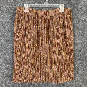 Cynthia Steffe Pencil Skirt Women Sz 12 Wool Blend Tweed Pockets Lined Side Zip